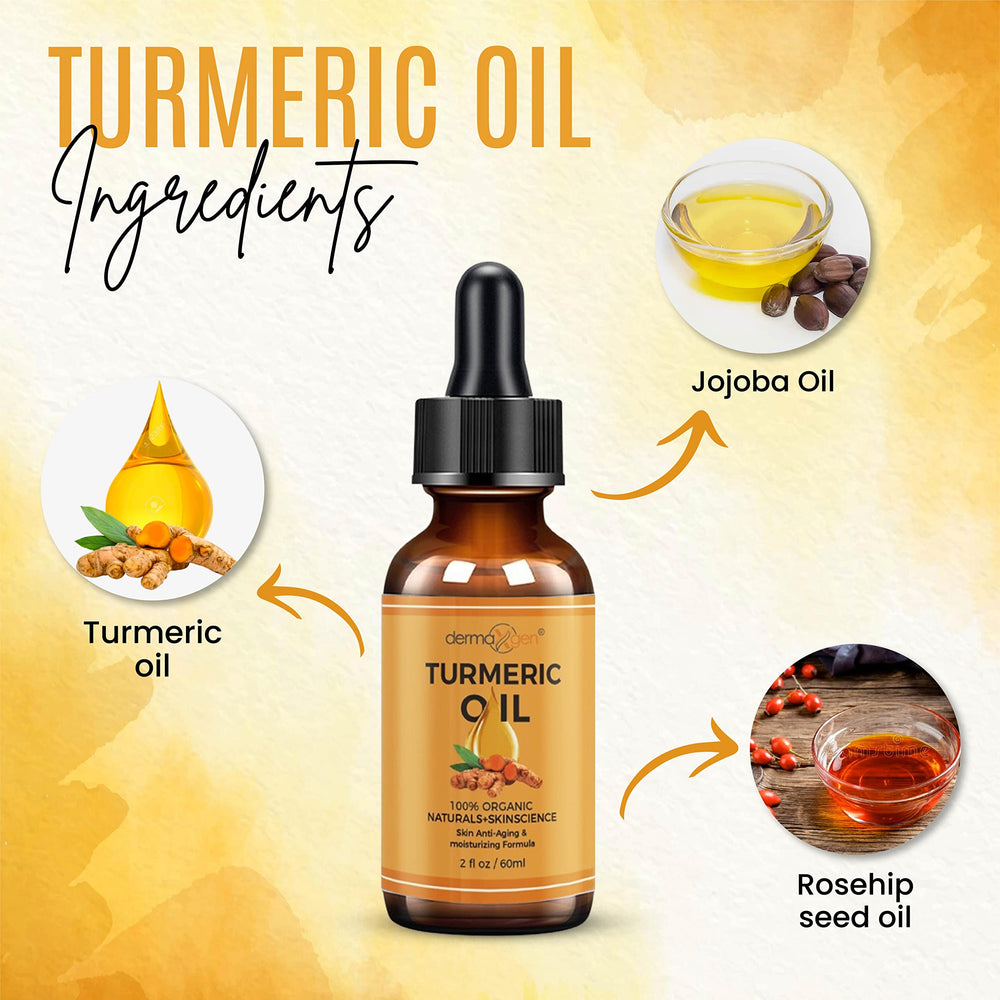 DERMAXGEN turmeric oil texture reveals a light, non-greasy feel.