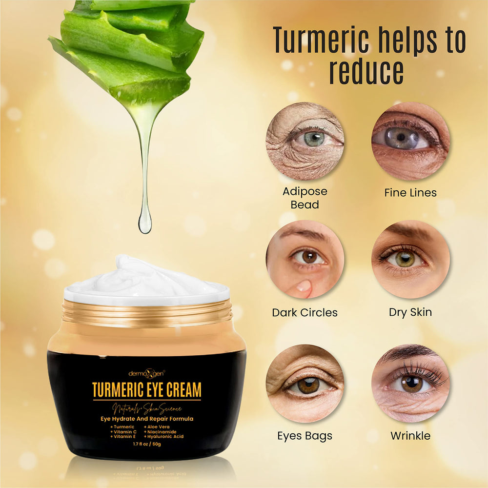 DERMAXGEN vitamin C turmeric ingredients label shot emphasizing brightening and antioxidant benefits