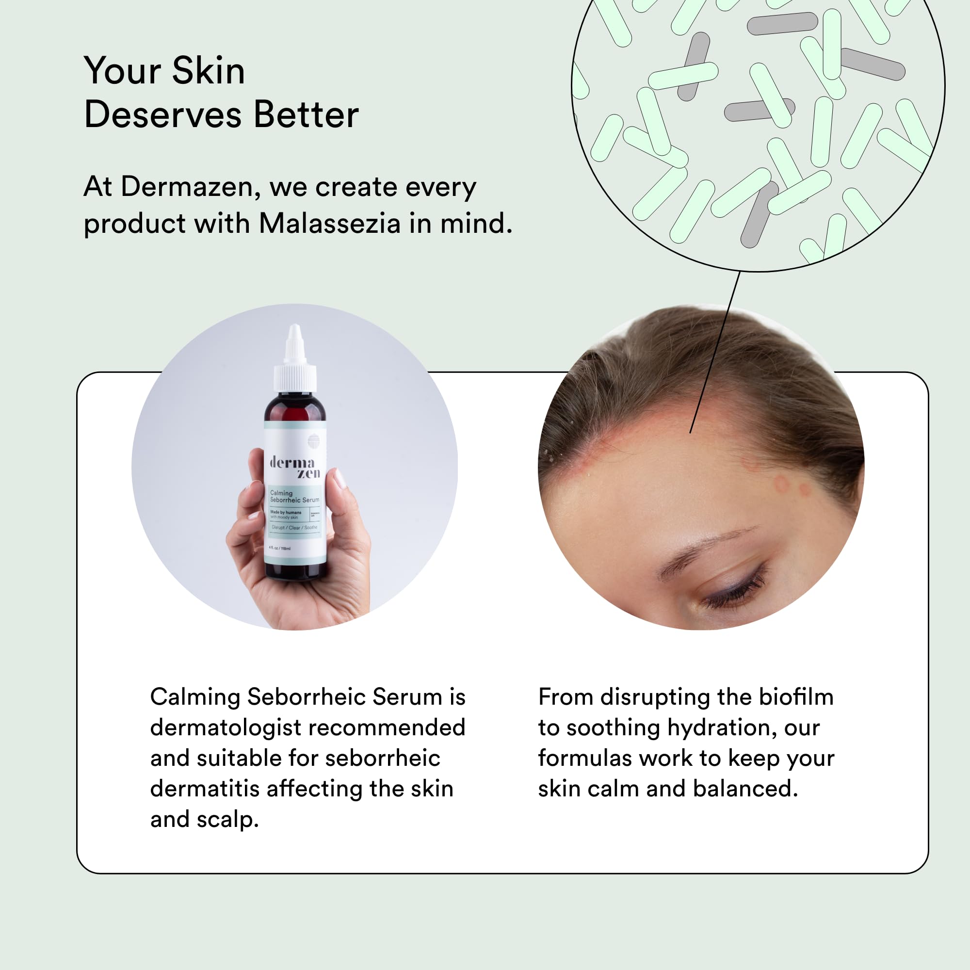 Dermazen packaging communicates dermatologist-backed, minimal ingredient approach