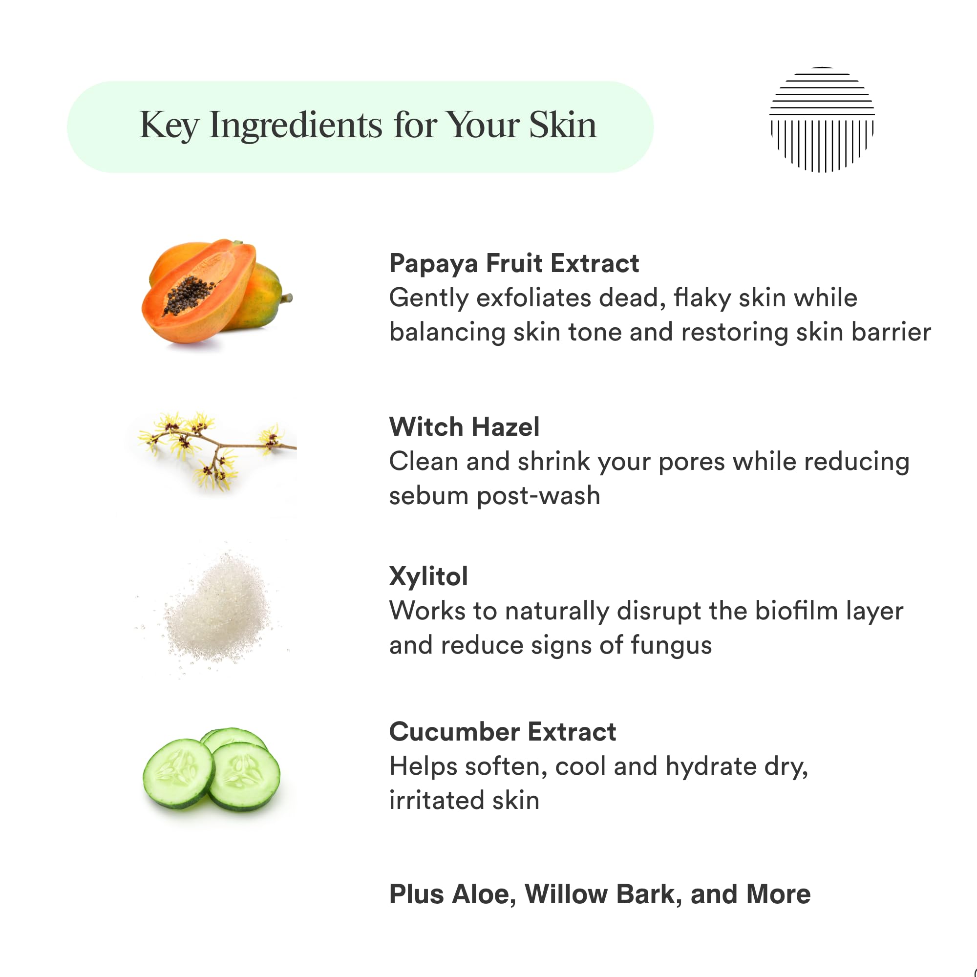 Dermazen Purifying Facial Cleanser with cucumber and willow bark extracts for soothing skin.