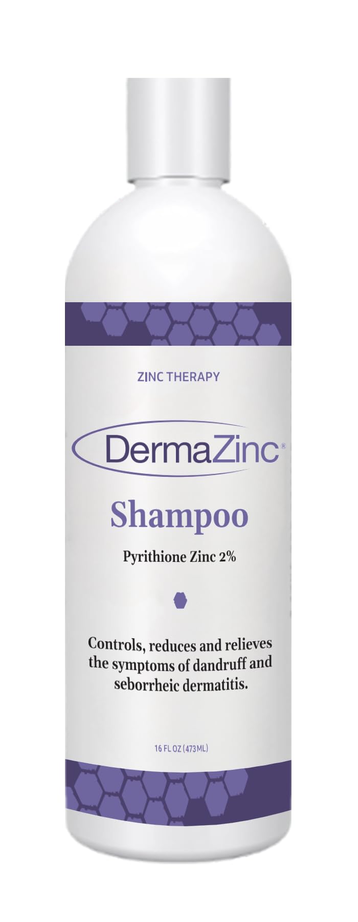DermaZinc Shampoo 16 oz bottle for strong scalp care and cleansing