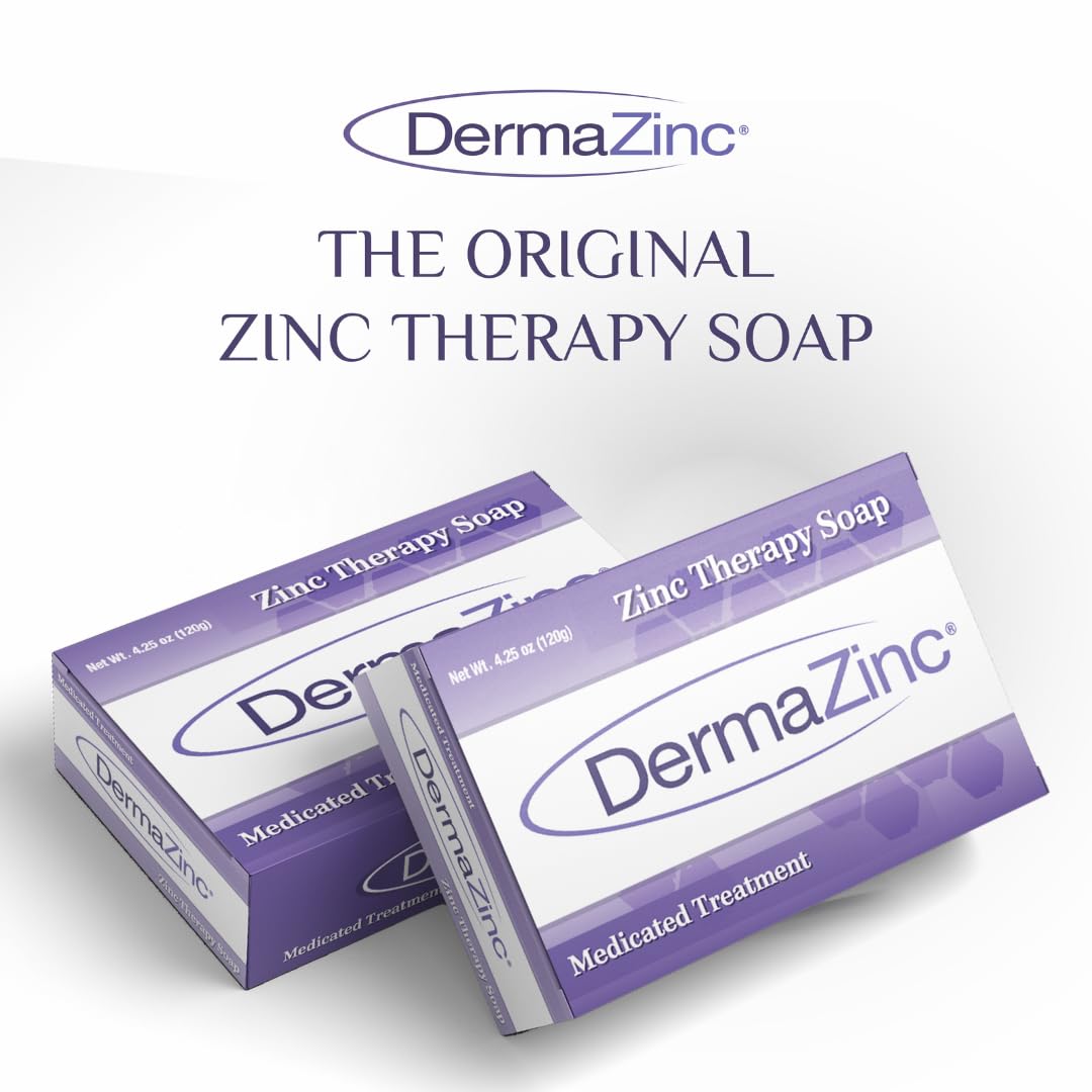 DermaZinc Therapy Soap for face and body use on sensitive skin