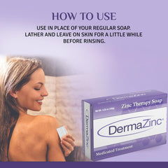 DermaZinc Therapy Soap ingredients like oats and shea for hydration