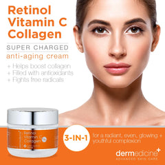 Dermedicine anti-aging cream texture closeup highlights rich, creamy consistency for uniform application