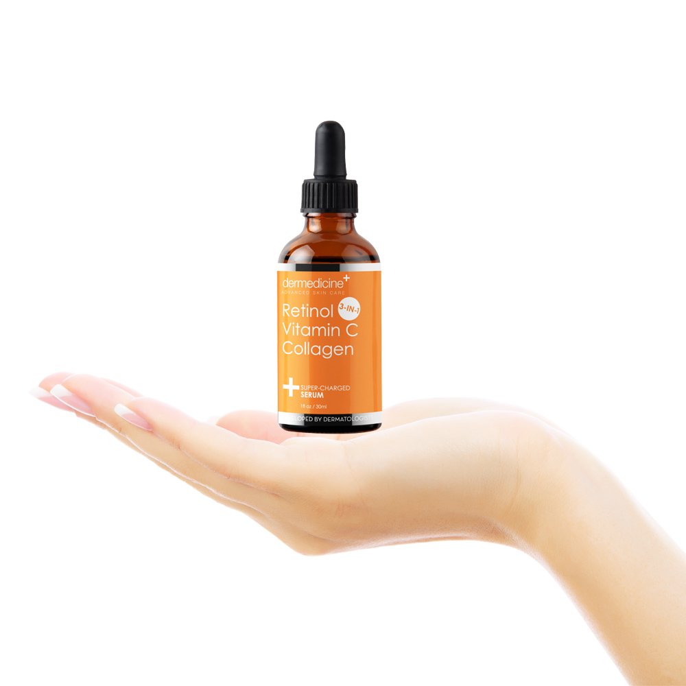 Dermedicine brightening skin close-up suggests a more radiant complexion.
