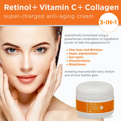 Dermedicine close-up of vitamin C retinol and collagen ingredients