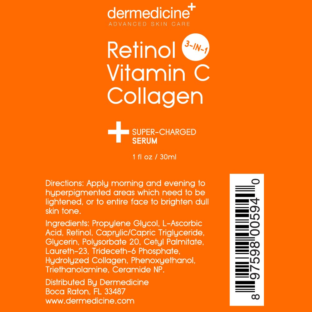 Dermedicine made-in-USA lab mark signals premium, cruelty-free formulation.