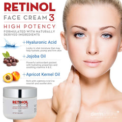 Dermedicine Retinol Cream jar closeup shows rich texture for smoother skin