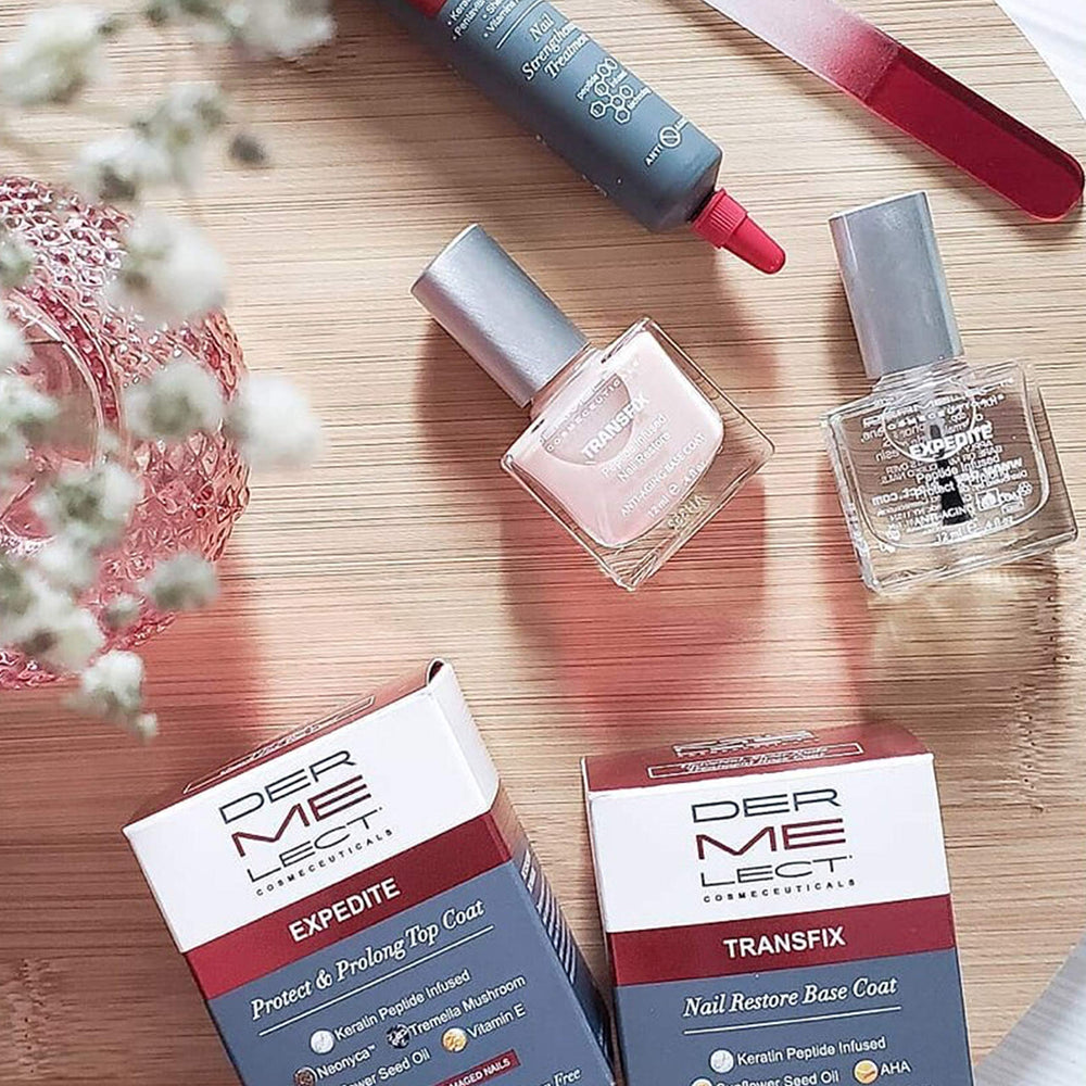 Dermelect gluten-free formula offers a safe, clean nail care routine.