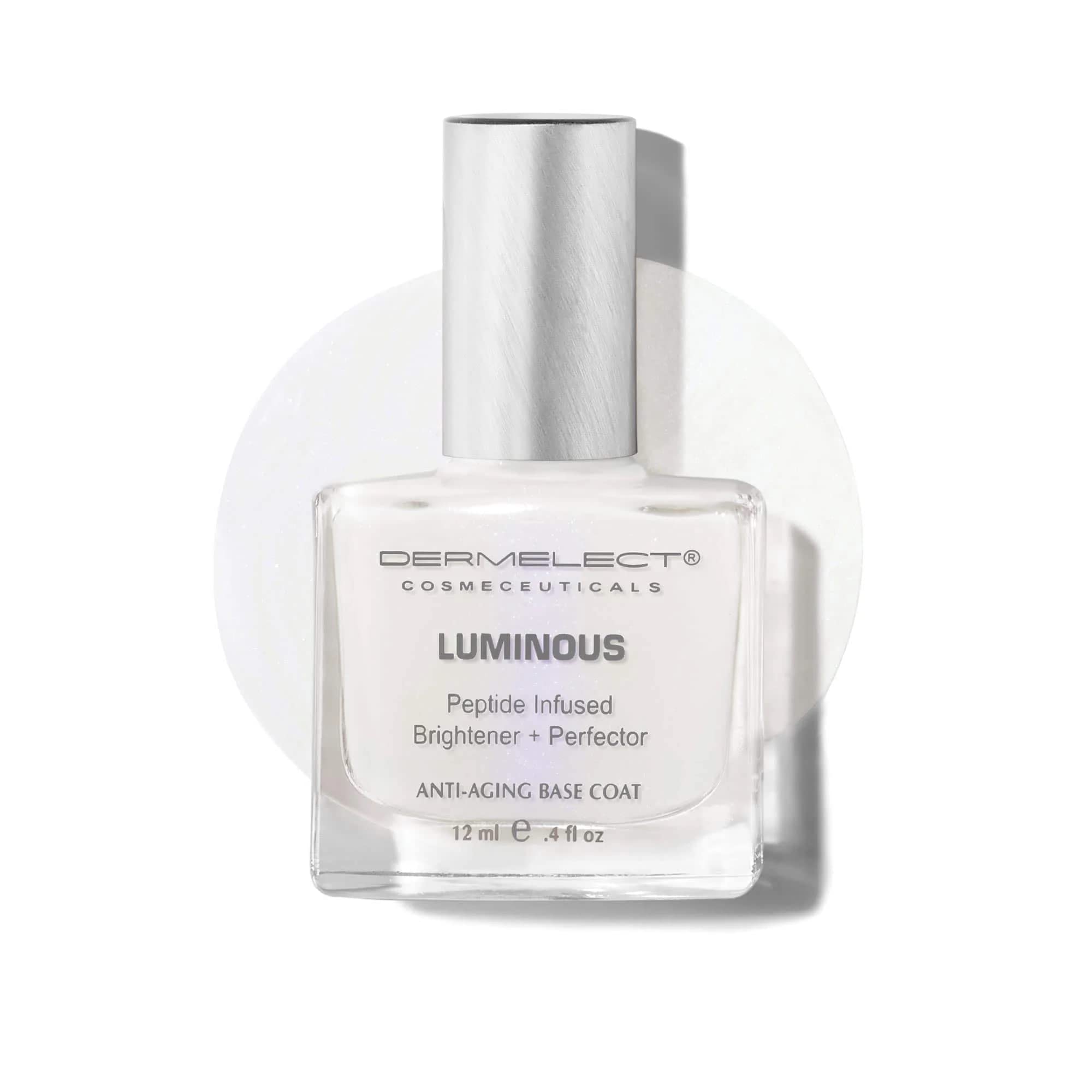 Dermelect Luminous Nail Brightening Treatment application brush ensures precise coverage.