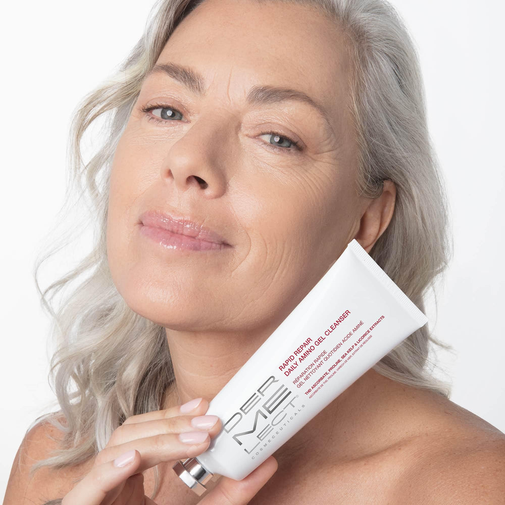 Dermelect Rapid Repair Cleanser skin softness focus conveys non-drying finish after use
