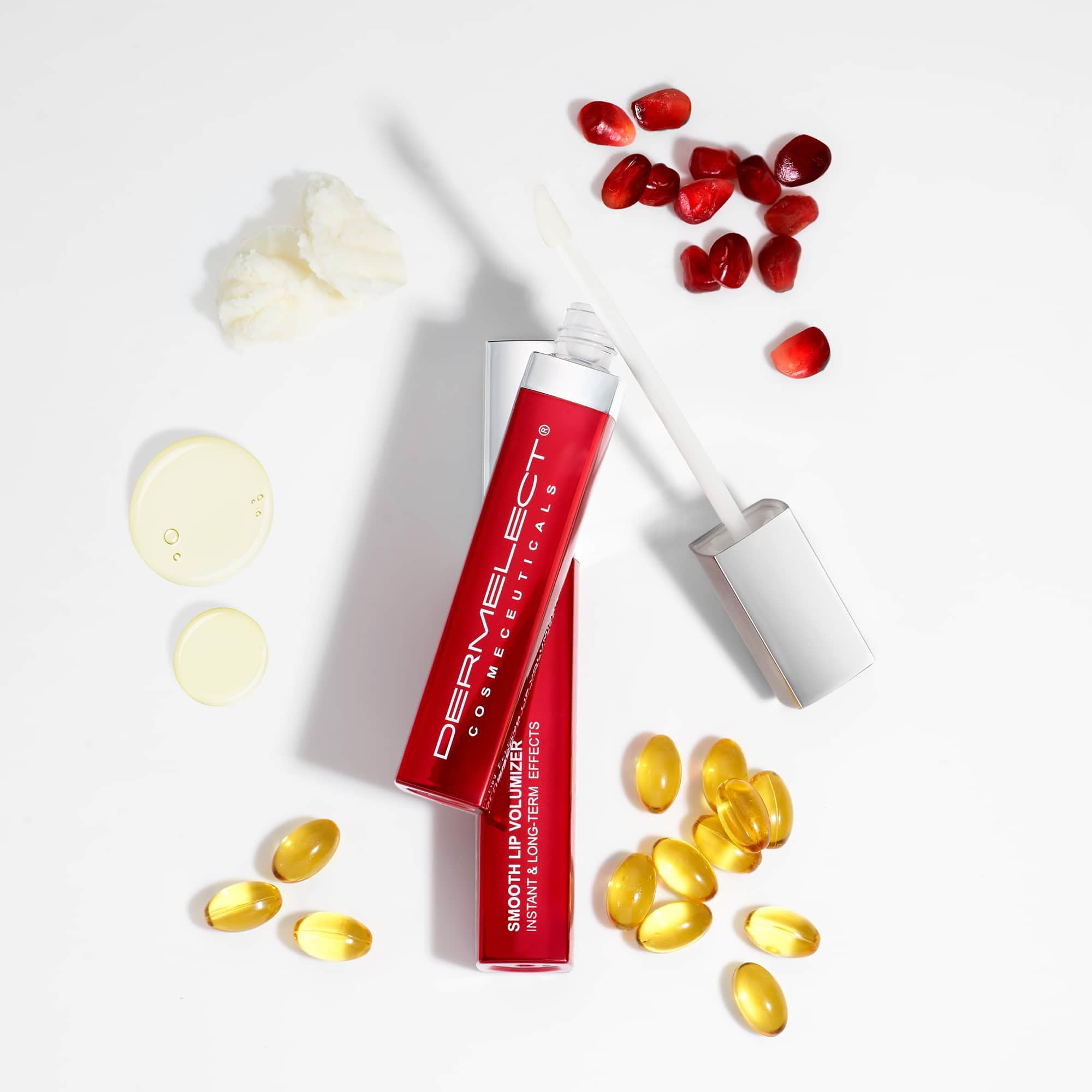 Ingredient icons highlight argan oil, shea butter, and vitamin-rich extracts