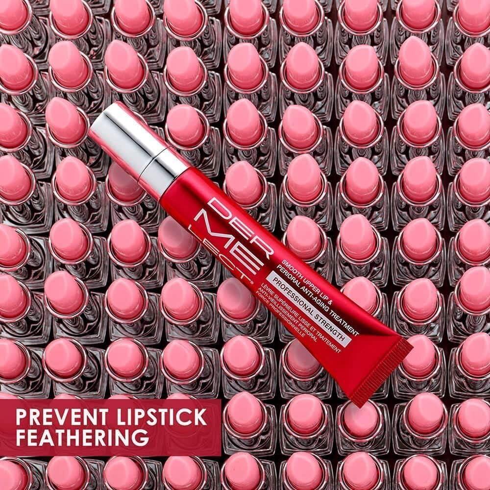Dermelect Smooth Upper Lip packaging shown with sleek professional design.