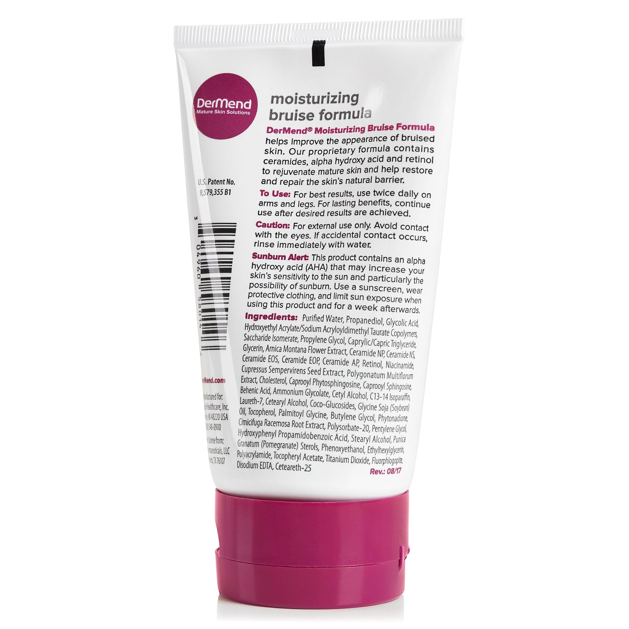 Dermend Arnica Bruising Cream spread on arm demonstrates quick-absorbing non-greasy texture
