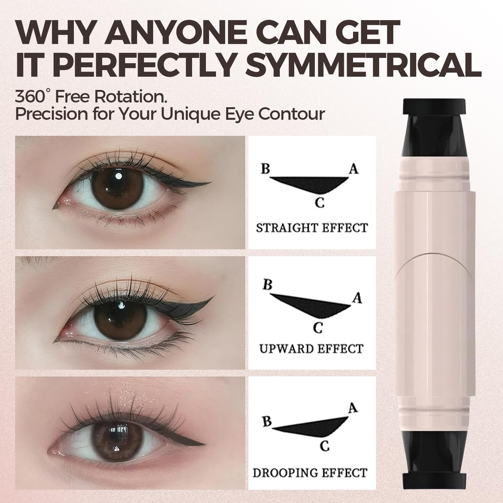 DERMETICS quick winged liner stroke for a polished look in seconds.