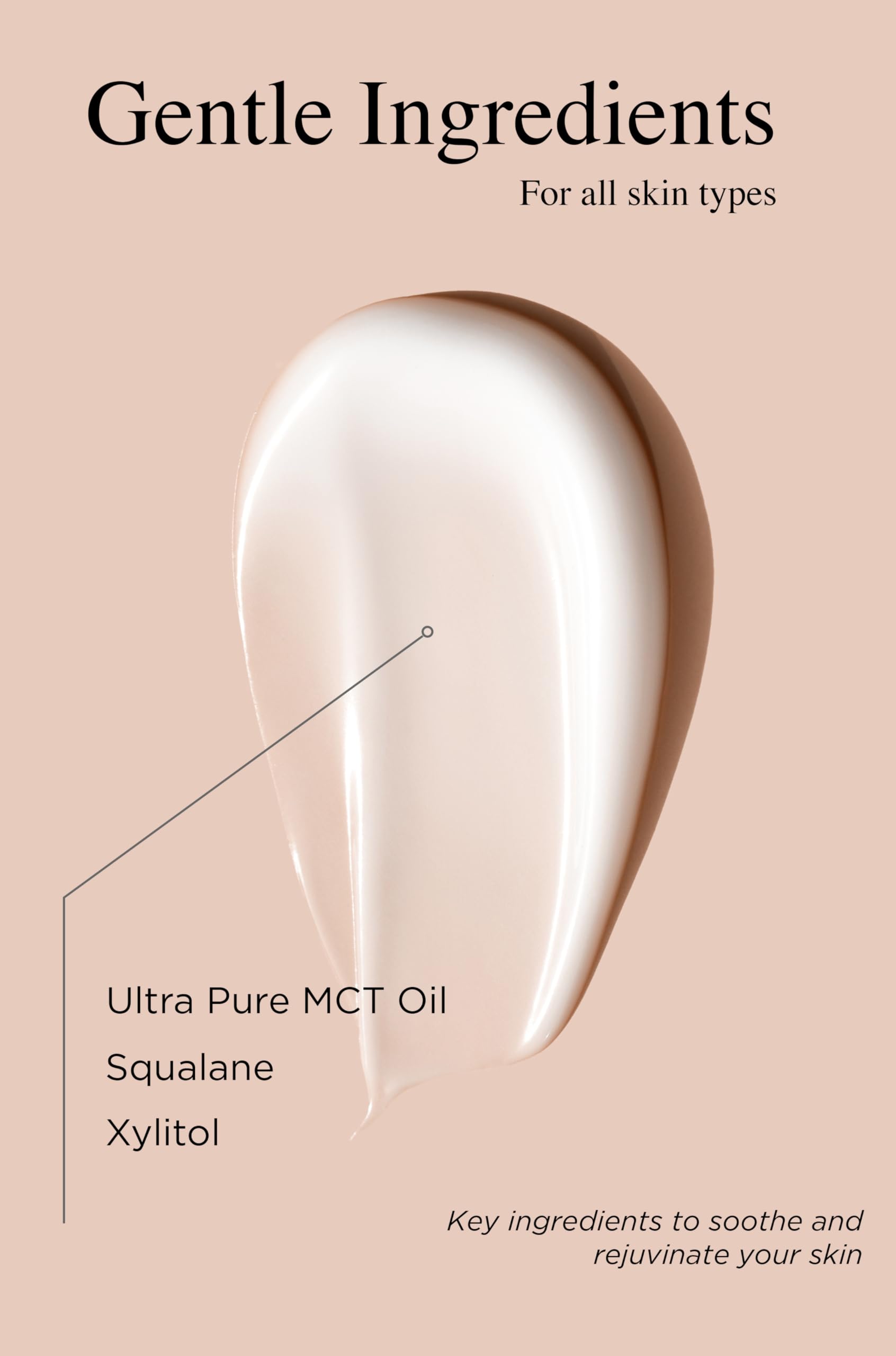 Dermgentle fast-absorbing formula for light, non-greasy feel.