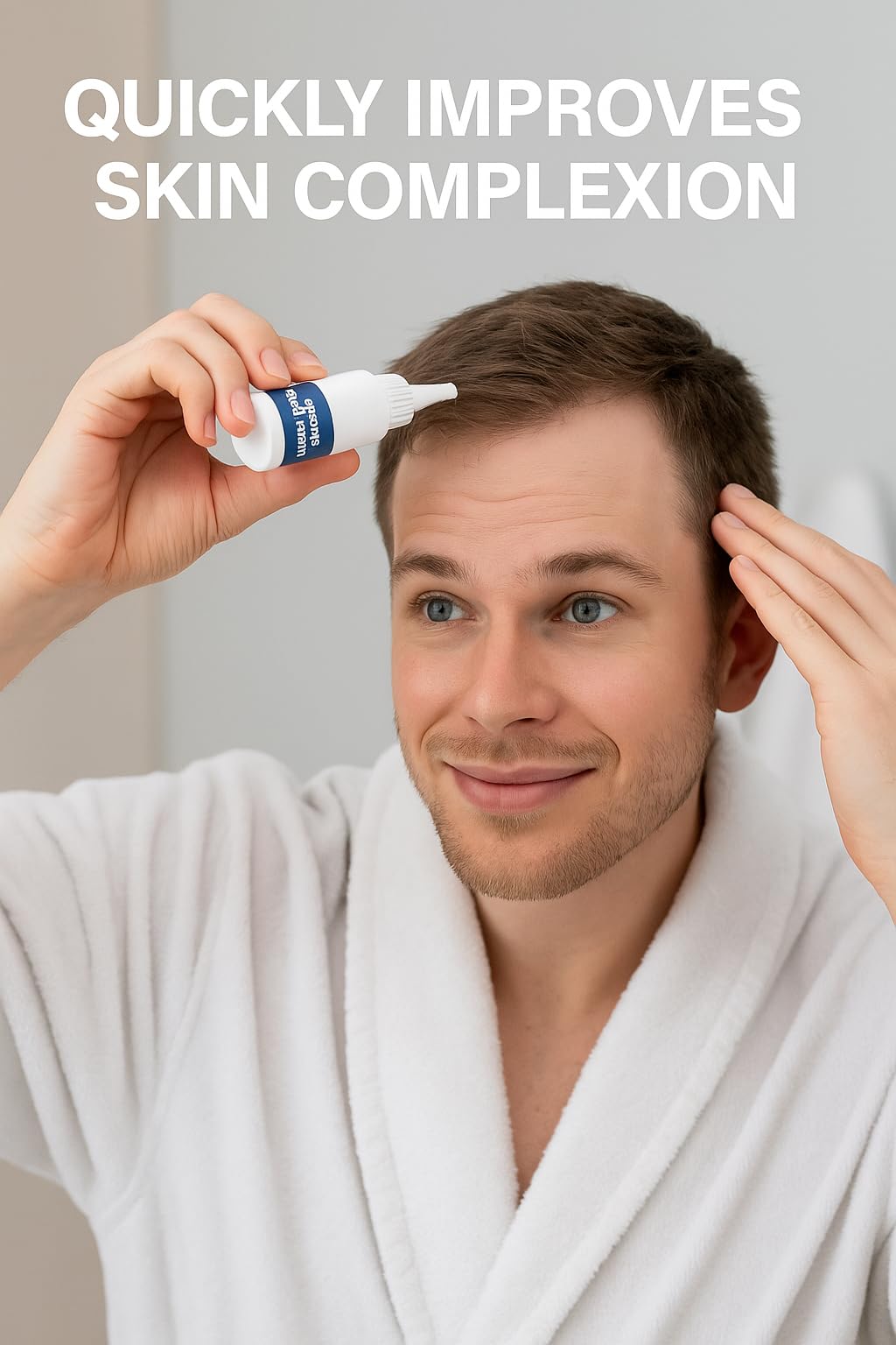 Dermgentle packaging on display suggests multi-use application for scalp and body.