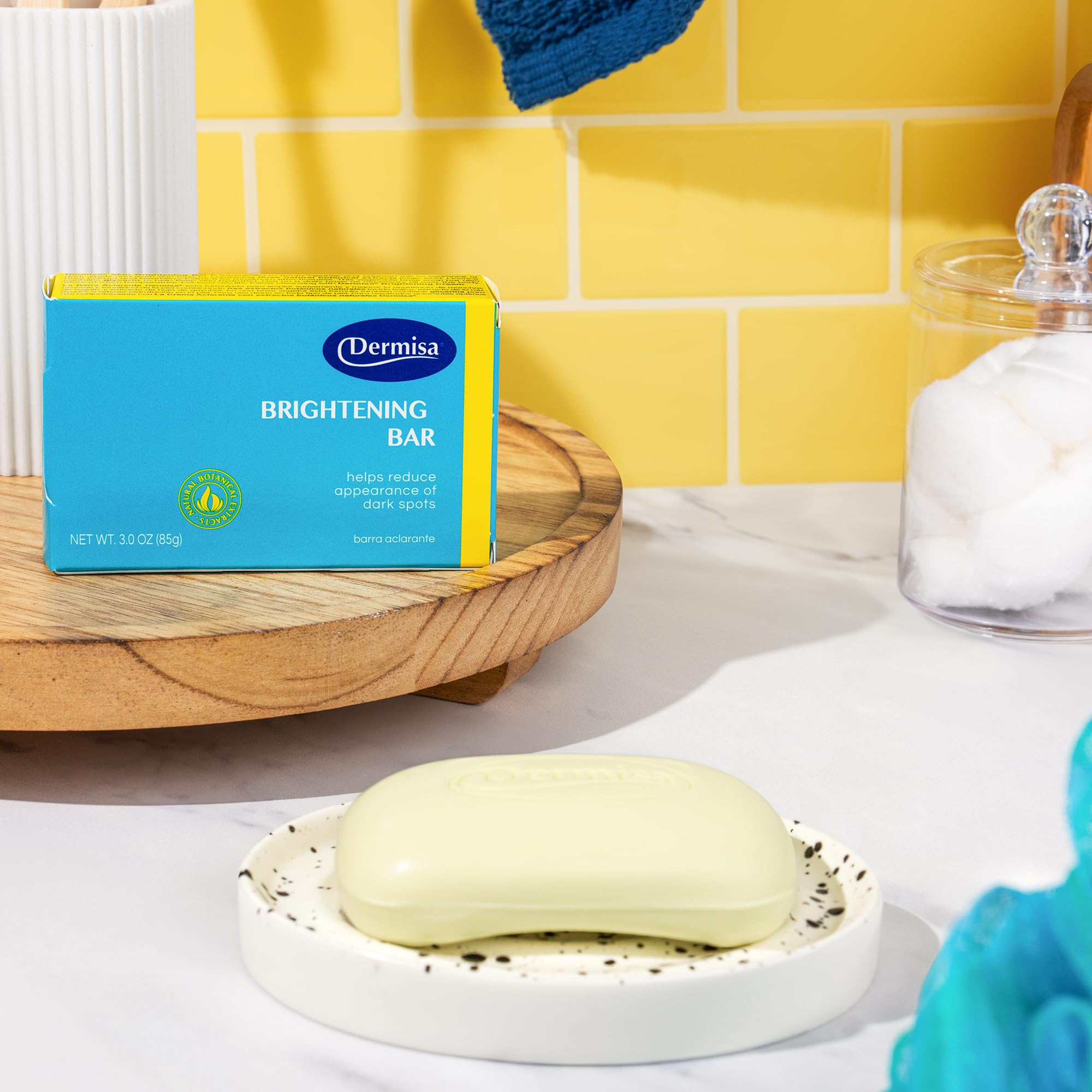 Dermisa brightening bar is made in the USA with ethical ingredients.