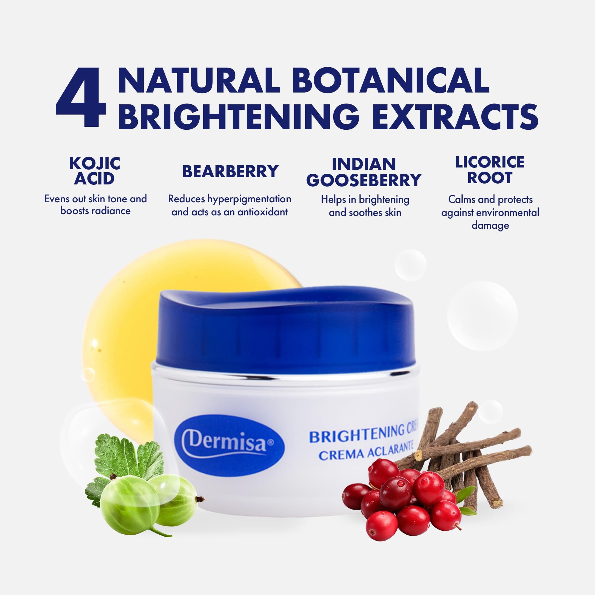 Hand applying Dermisa Brightening Cream showing smooth texture