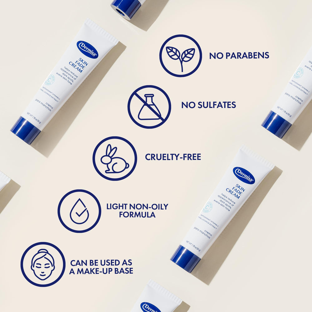 Dermisa Skin Fade Cream visual suggesting improved skin tone and glow