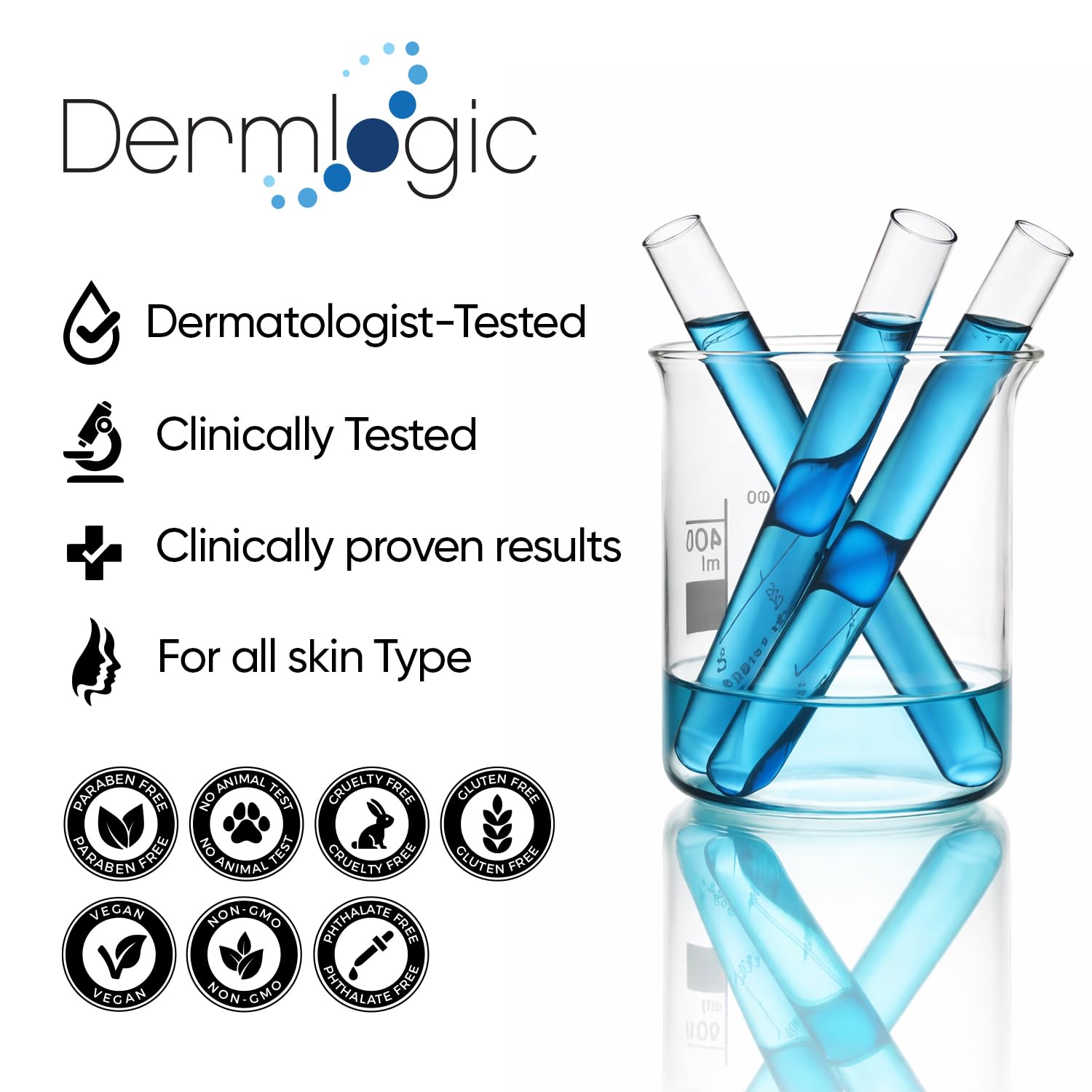 Dermlogic acne pads advising sunscreen after use for sun protection