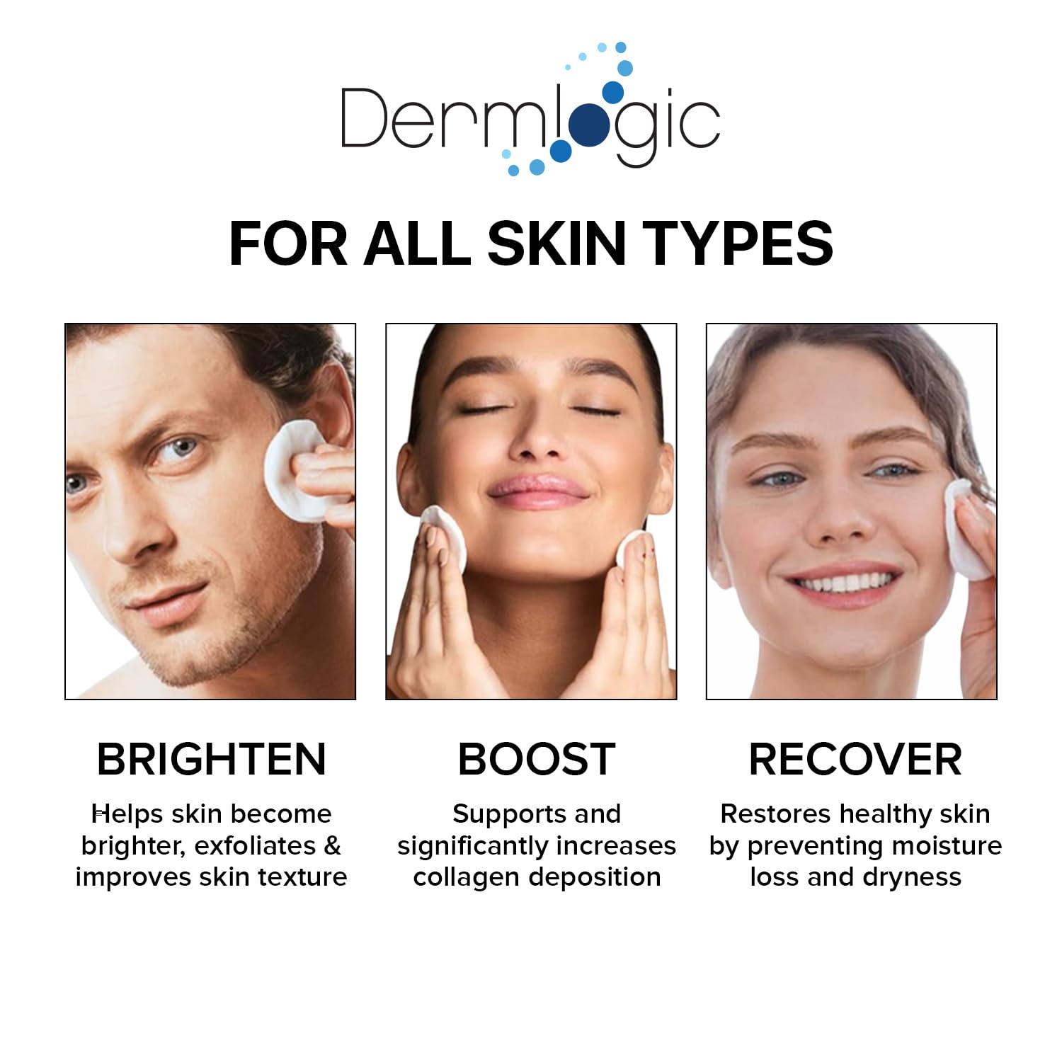 Dermlogic fine-lines-wrinkles-closeup highlights smoother appearance.