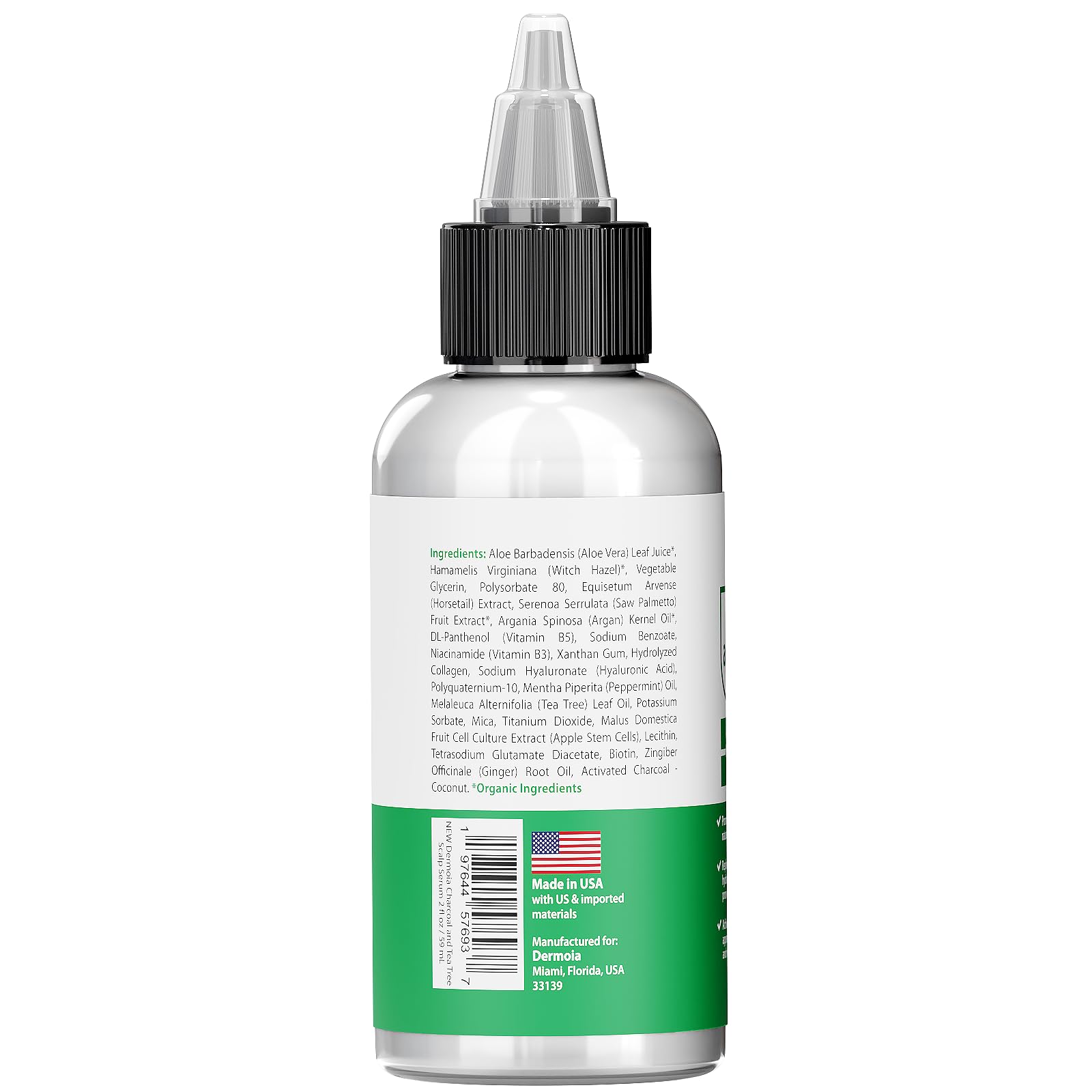 DERMOIA fragrance-free formula shown as a scalp-friendly option.