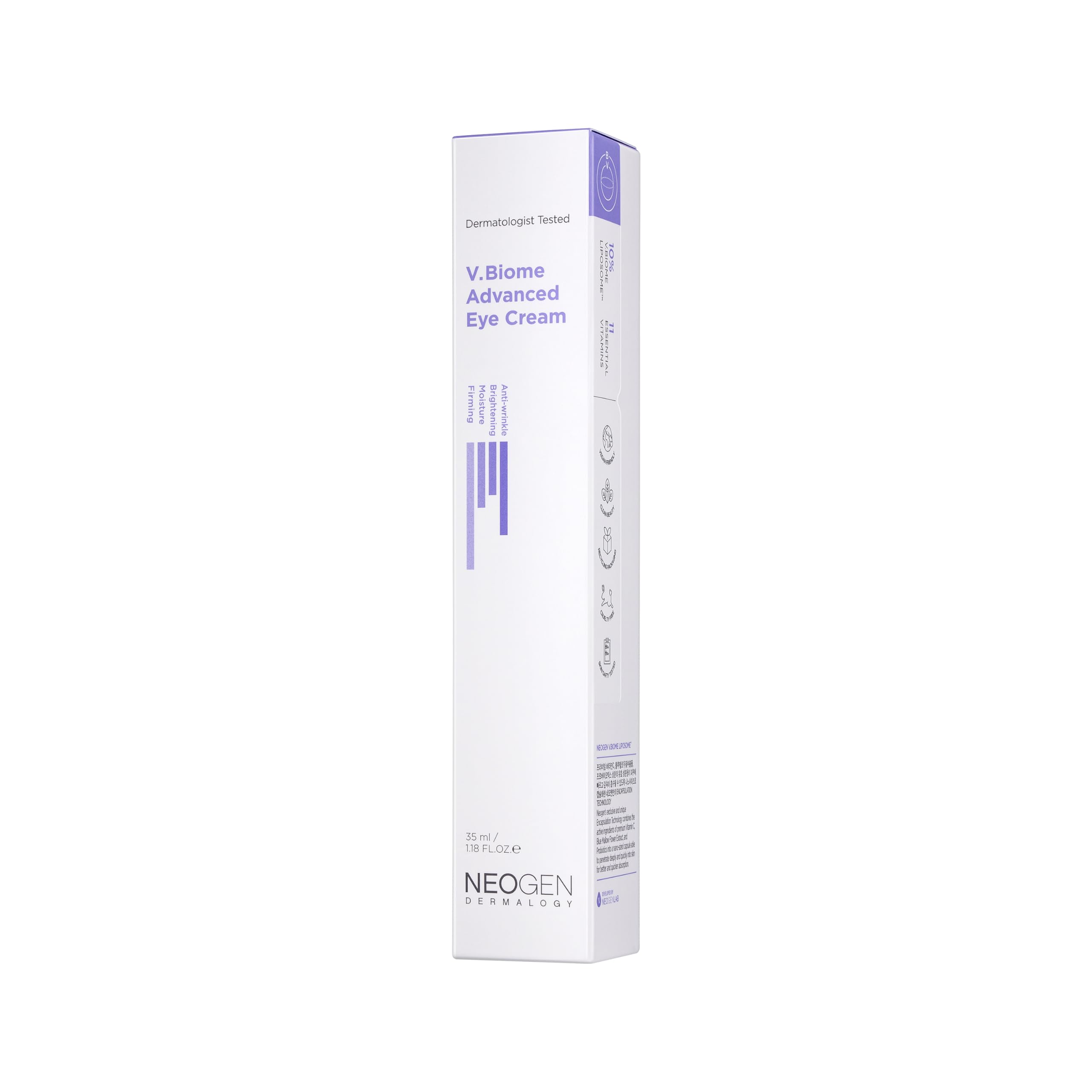 DERMALOGY by NEOGENLAB V.Biome Eye Cream jar closeup showing a moisturizing formula