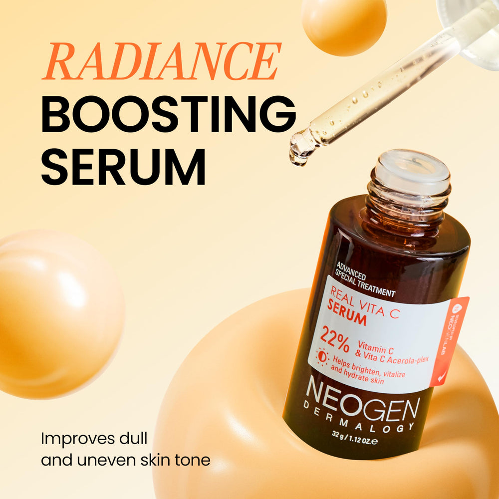 DERMALOGY by NEOGEN Real Vita C Serum texture swirl for smooth hydration.