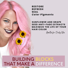 DermOrganic-treated hair shows silky texture after using the spray