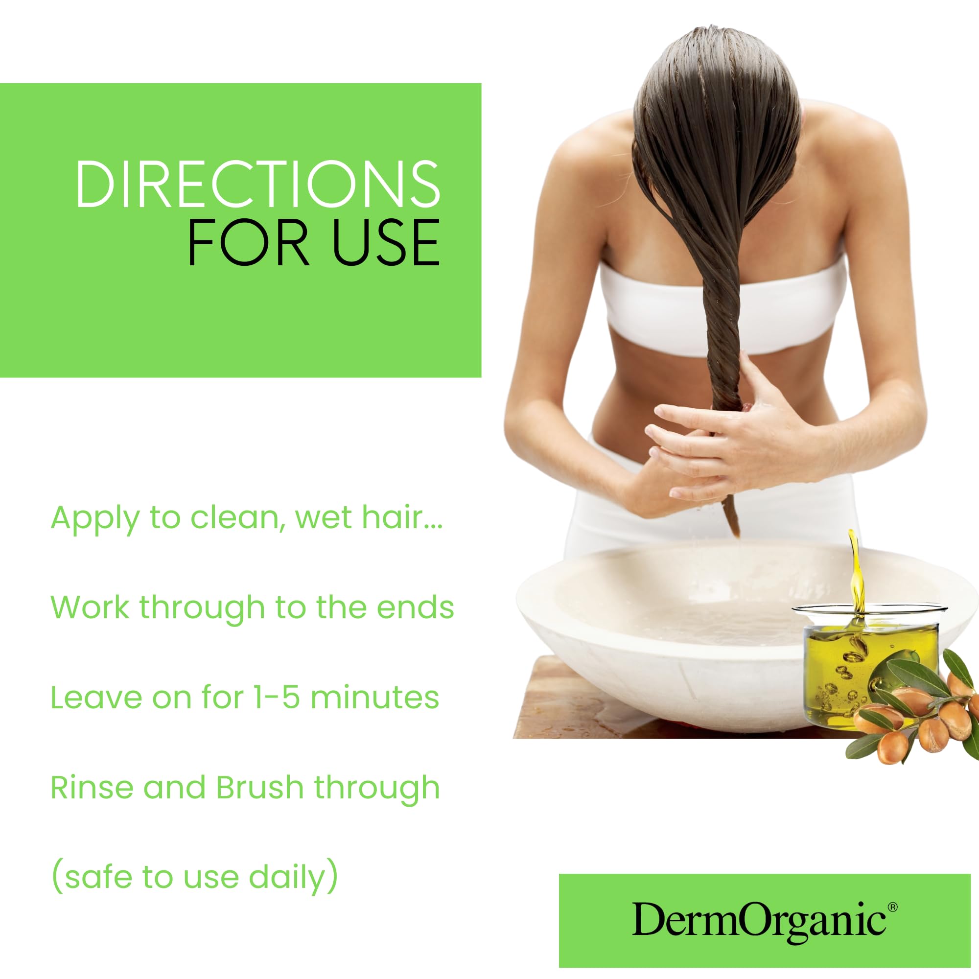DermOrganic Safe, gentle for all hair types, including color-processed.