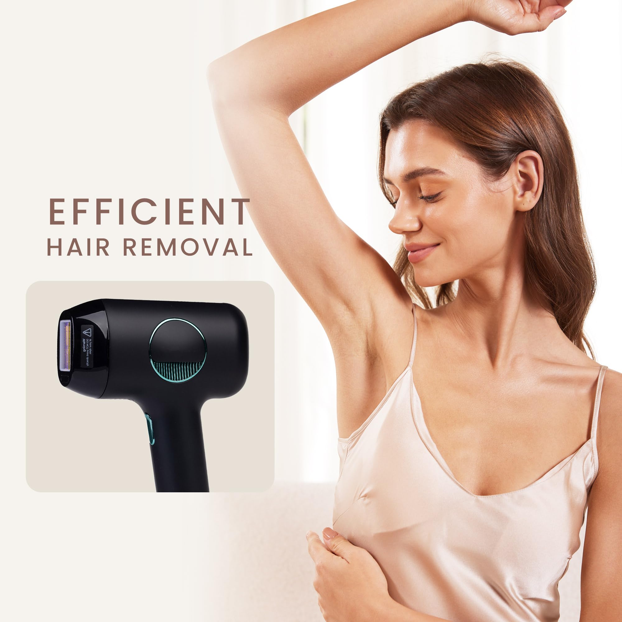 DermRays IPL Hair Removal device in use during a quick at-home session.