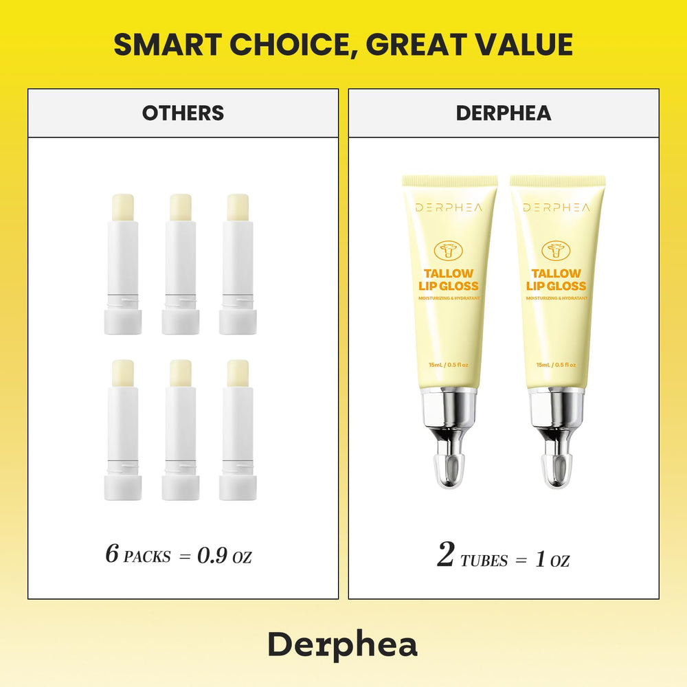 DERPHEA Shea butter Vitamin E-rich texture swirl on lips