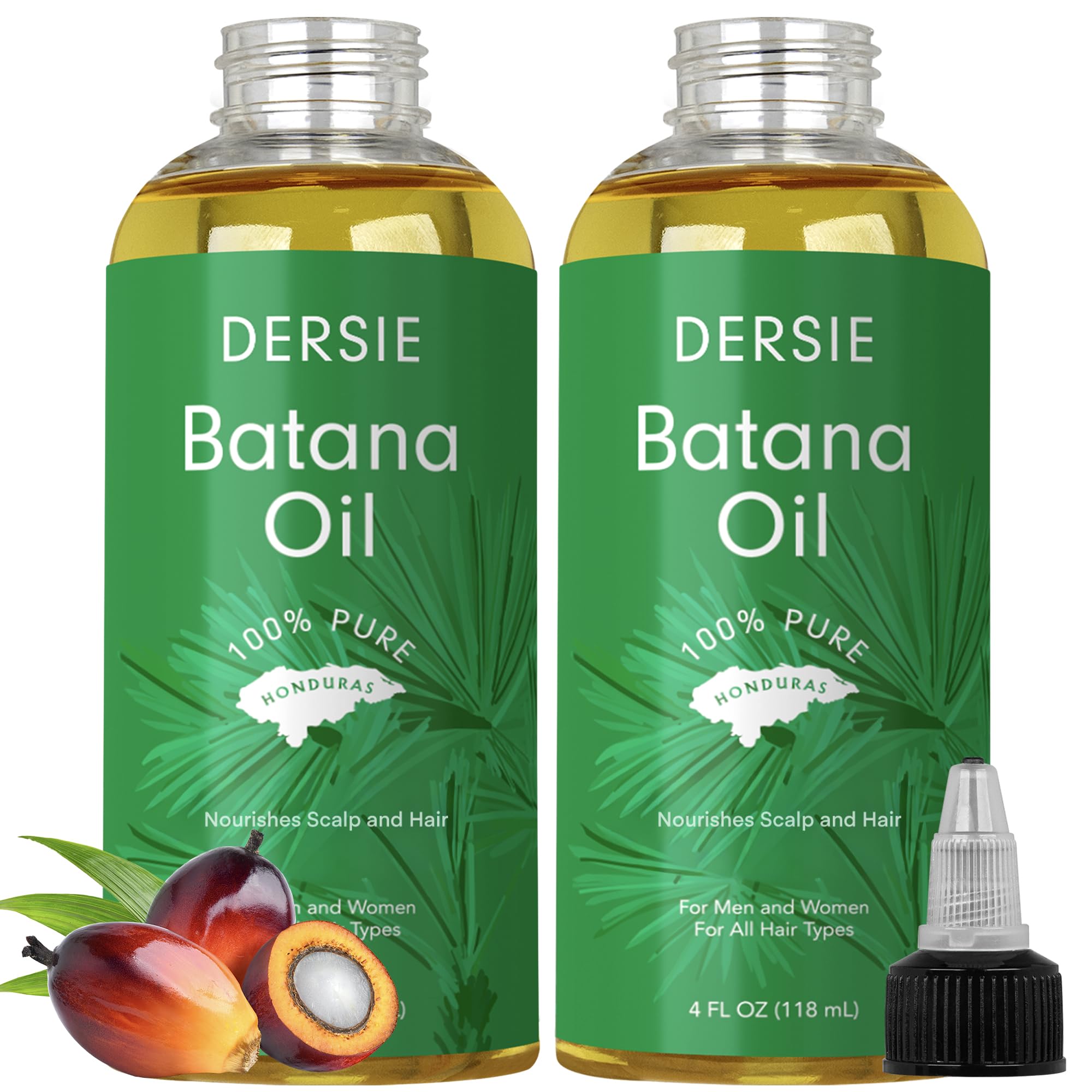 Dersie Batana Oil bottle closeup for nourished scalp
