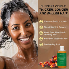 Dersie Batana Oil Shampoo ingredients close-up highlights natural formula