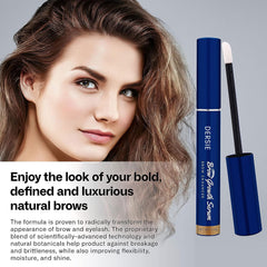 Dersie Eyebrow Growth Serum duo-pack bottles angled for daily use
