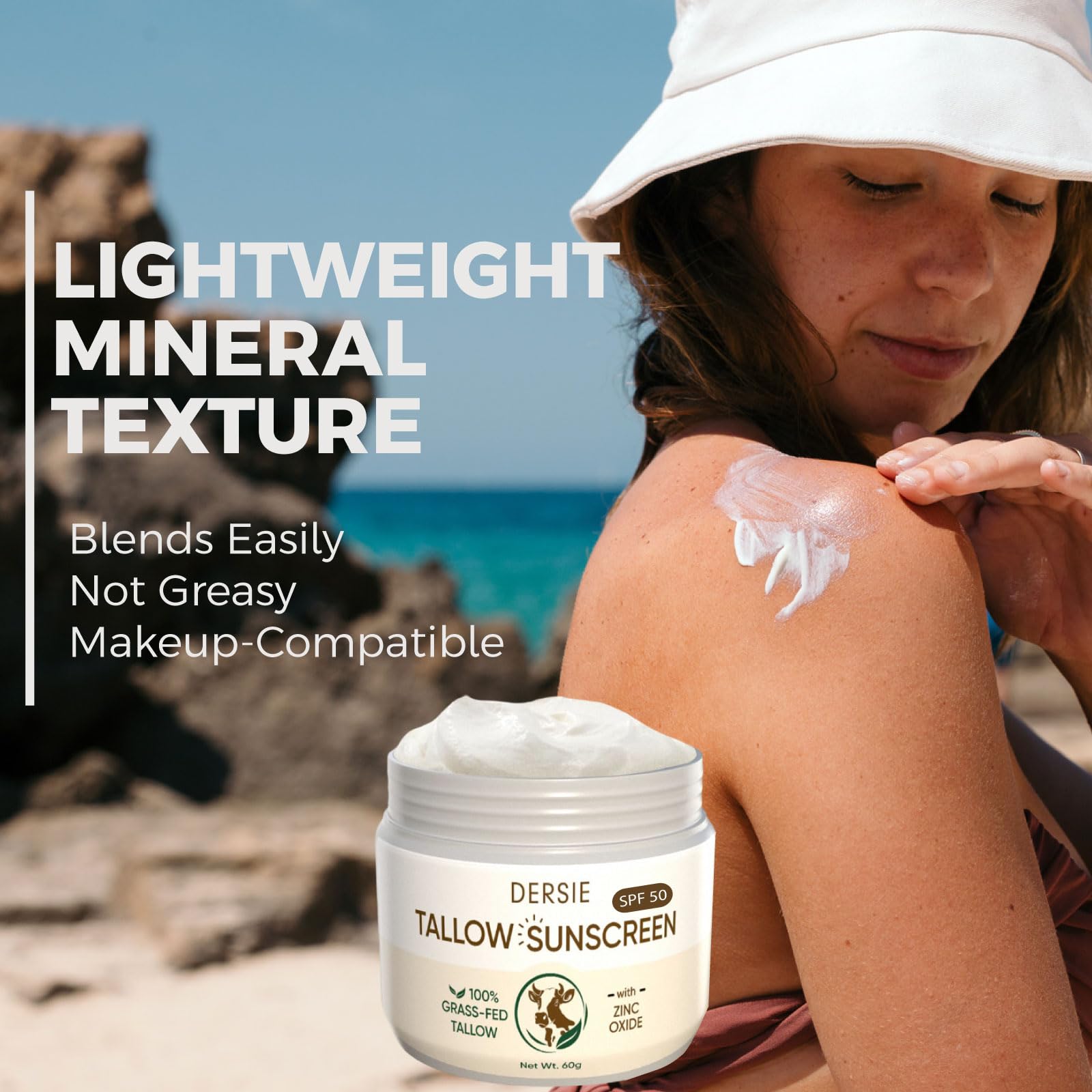 Dersie fragrance-free formula label, gentle for sensitive skin.