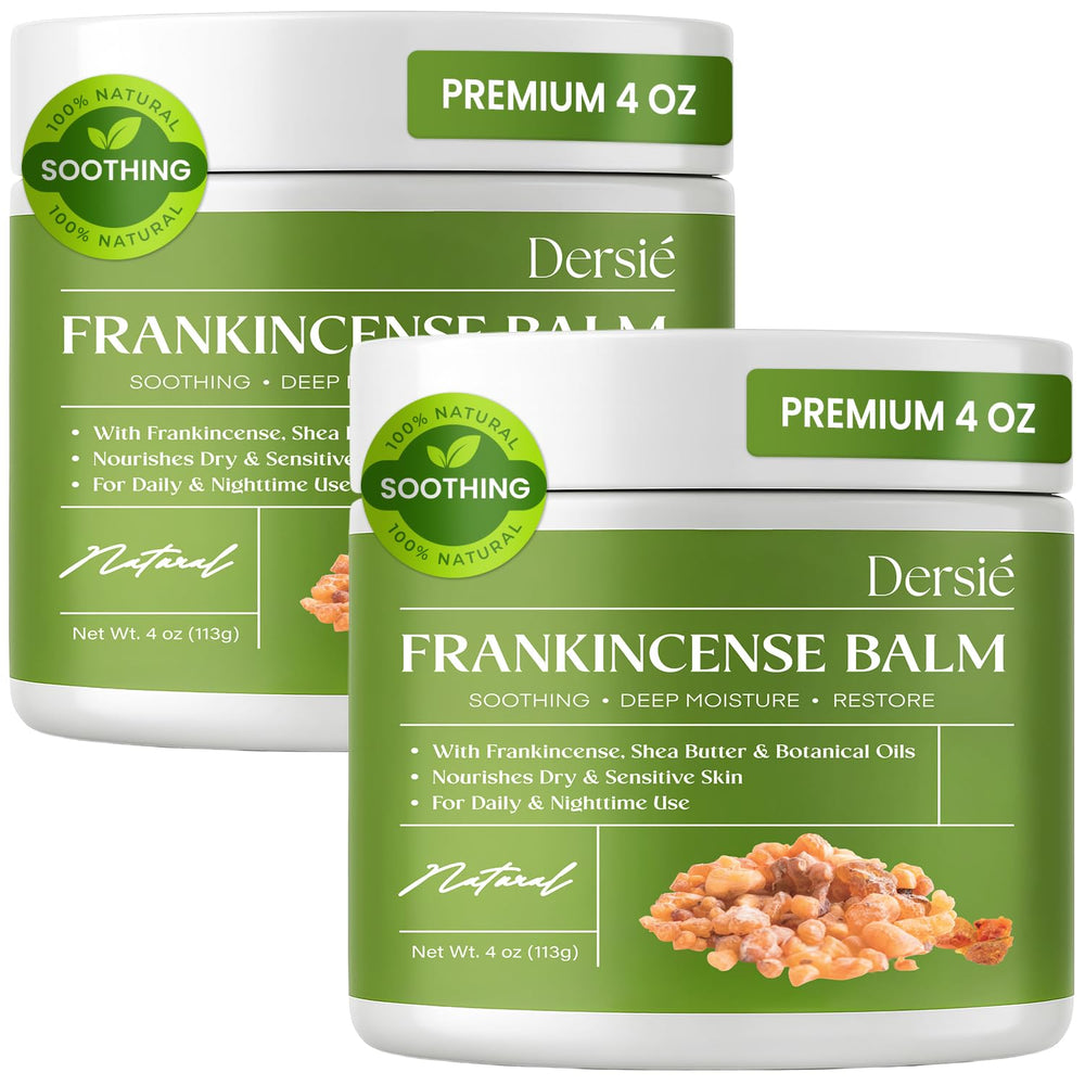 Dersie Frankincense Balm jar closeup for soothing muscles and nourishing skin