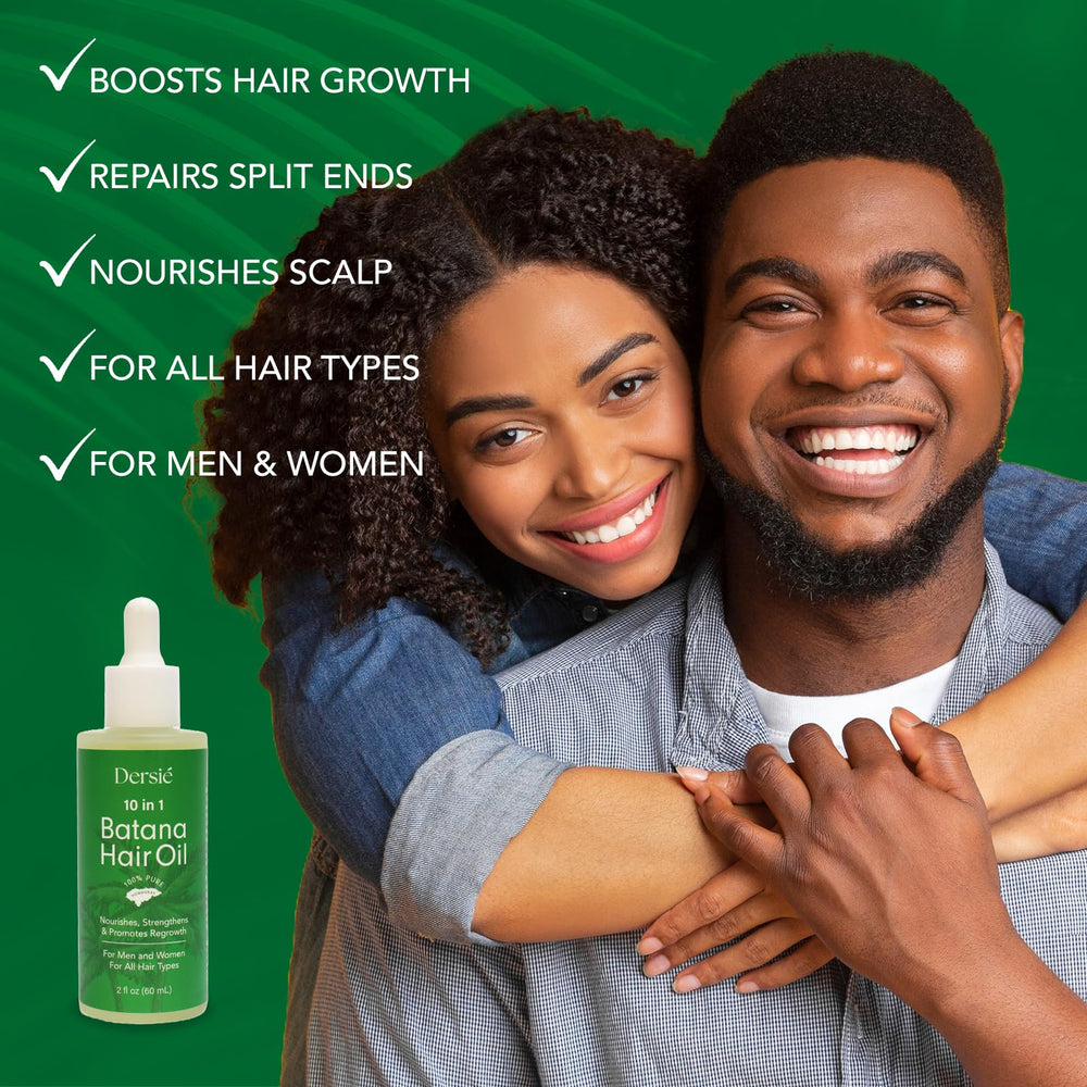 Dersie hair growth oil being applied to the scalp for nourishment.