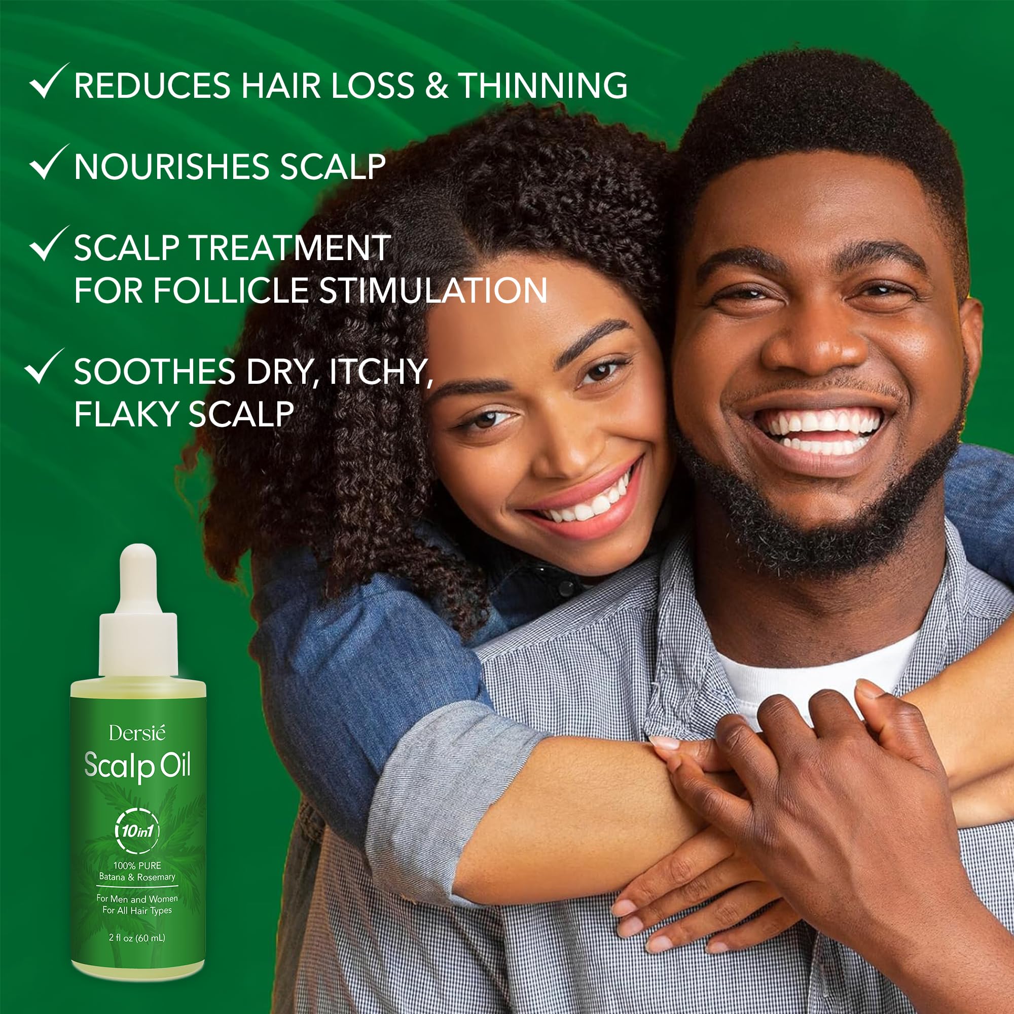 Dersie Scalp Oil applied to scalp for quick absorption and refreshing feel.