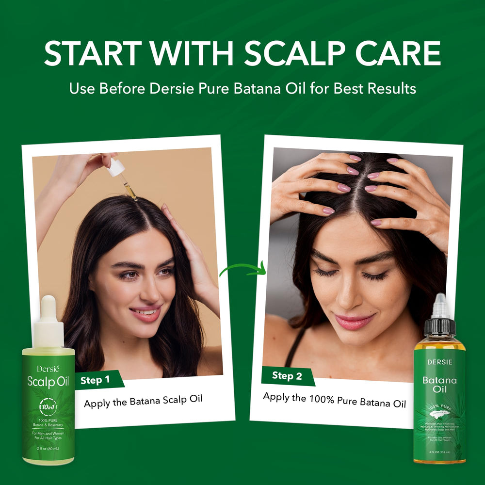 Dersie Scalp Oil serves as Step 1 in the Dersie ritual.