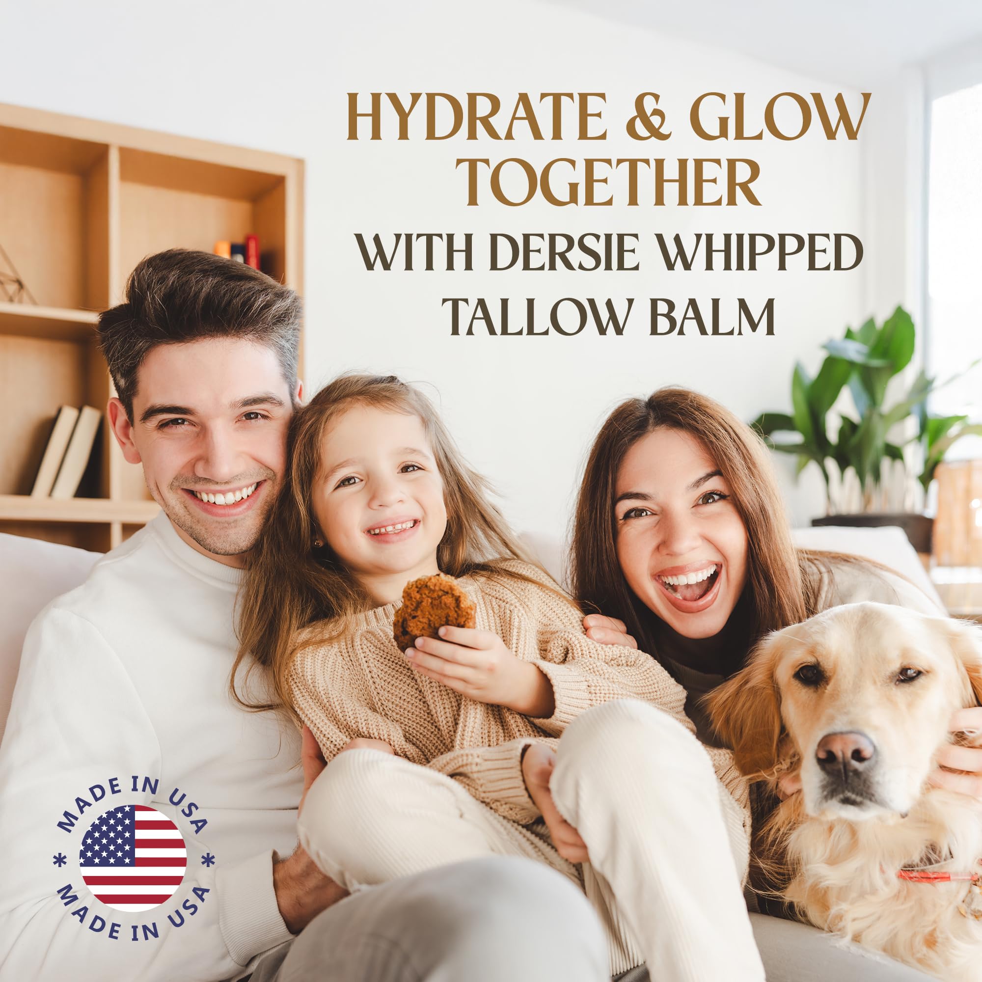 Dersie balm melts into skin leaving a soft, natural finish.