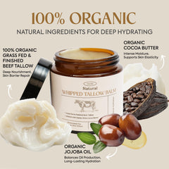 Dersie whipped tallow texture demonstrates fast absorption with no greasy residue.