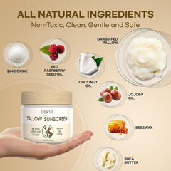 Dersie zinc oxide active label highlights non-nano formula for safe wear.