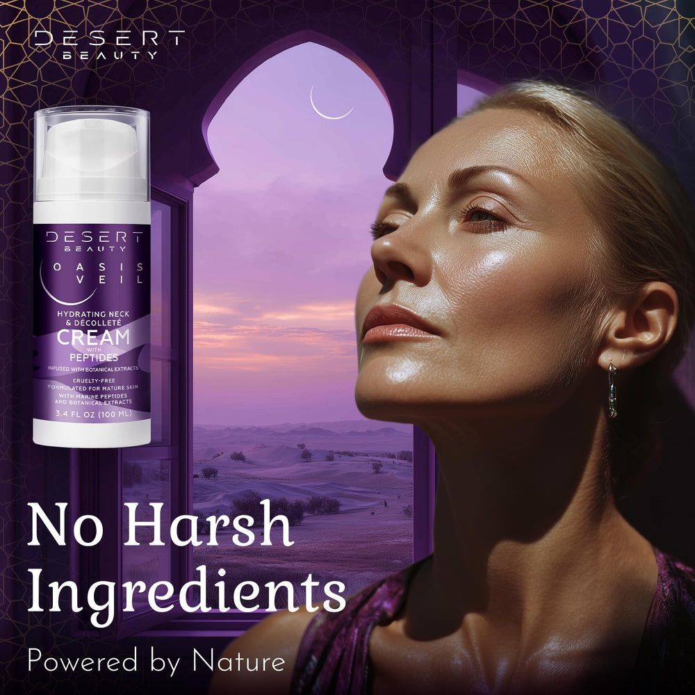 Desert Beauty airless pump keeps product fresh and easy to dispense.