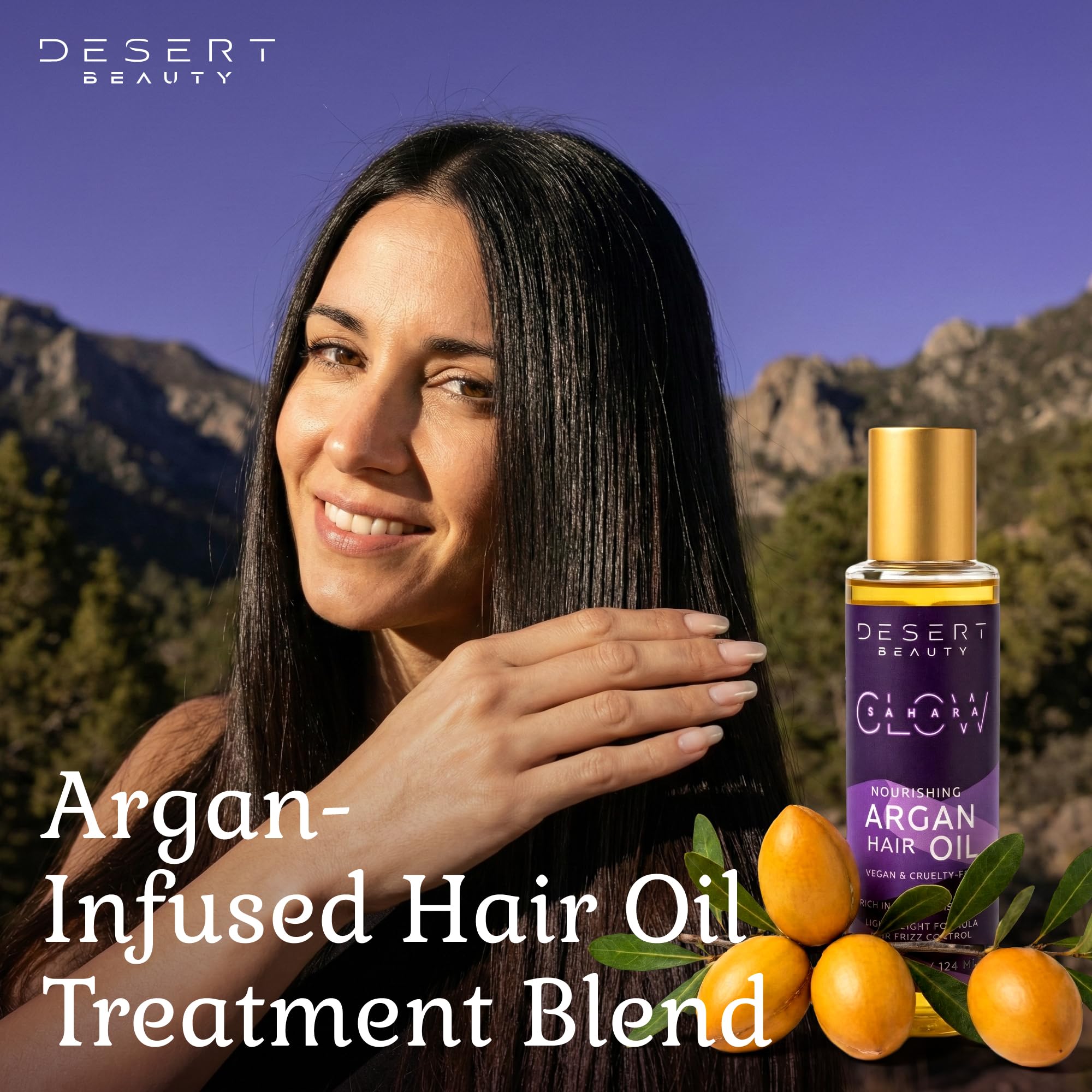 Desert Beauty Argan Oil dry hair revive shows scalp moisture and improved texture