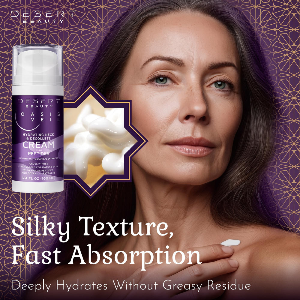 Desert Beauty peptide and collagen blend improves skin firmness.