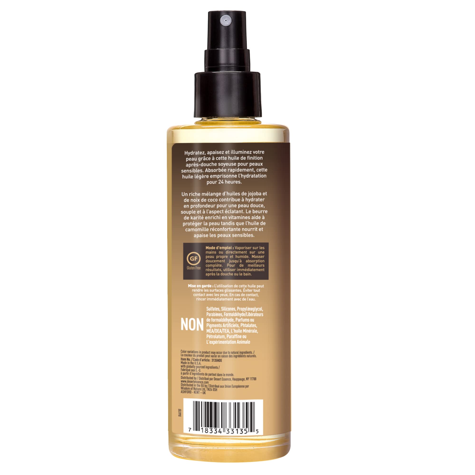 Coconut oil ingredient note on box signaling nourishing moisture.