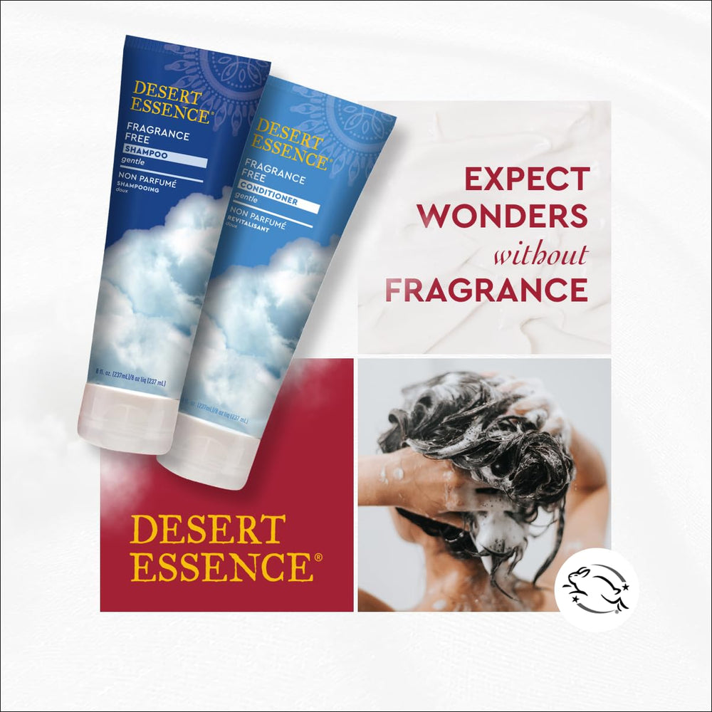Desert Essence all-hair-types conditioner supports versatile moisture for every strand.
