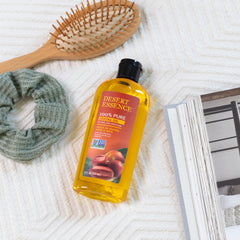 Desert Essence Jojoba Oil on skin absorbs quickly and hydrates.